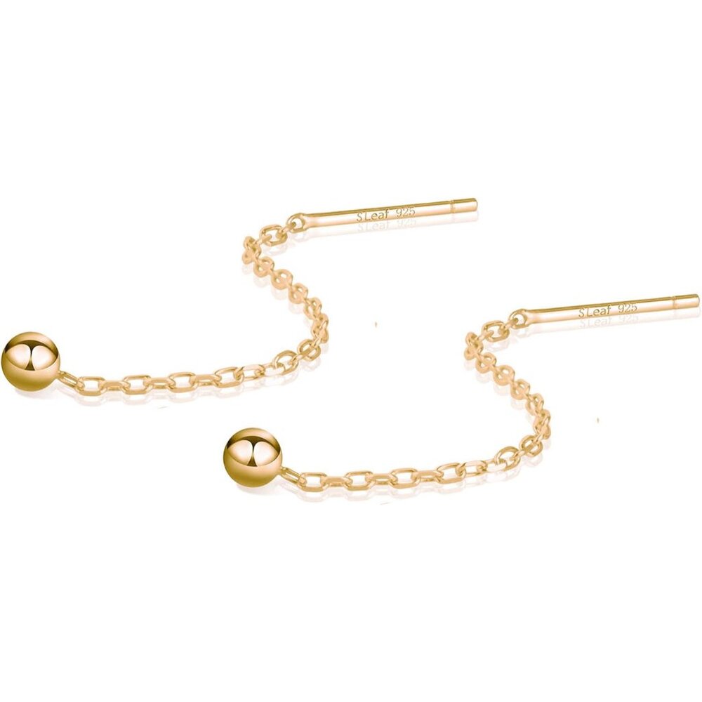 Sterling Silver Minimalist Threader Earrings For … - image 1